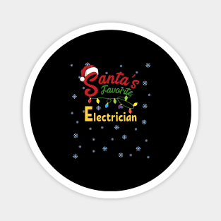 Santa's Favorite Electrician Journeyman Gift Idea Magnet